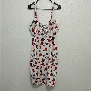 Floral Print Dress with Bow Detail